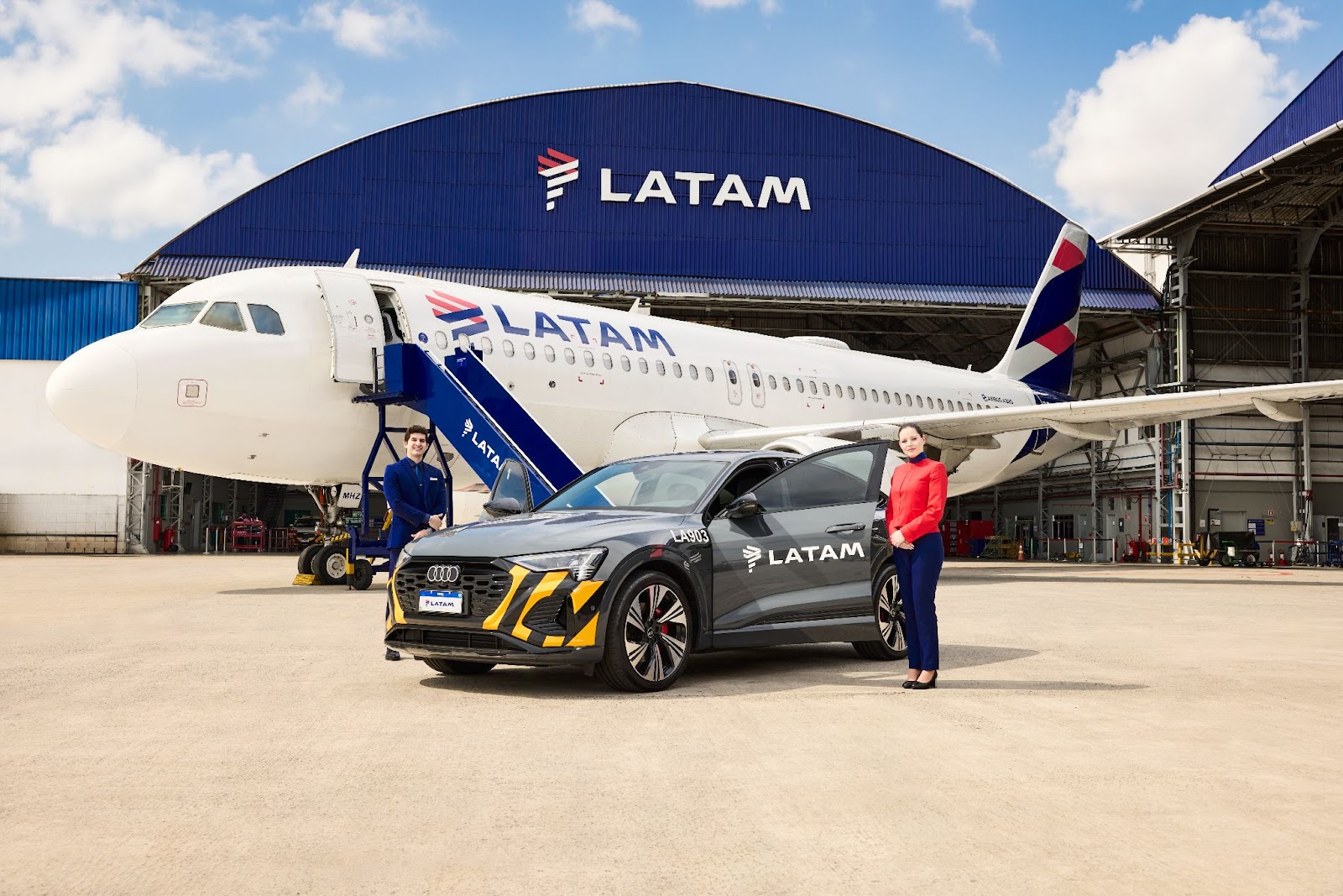 Embarque remoto da LATAM com elétricos da Audi chega ao Aeroporto de Guarulhos